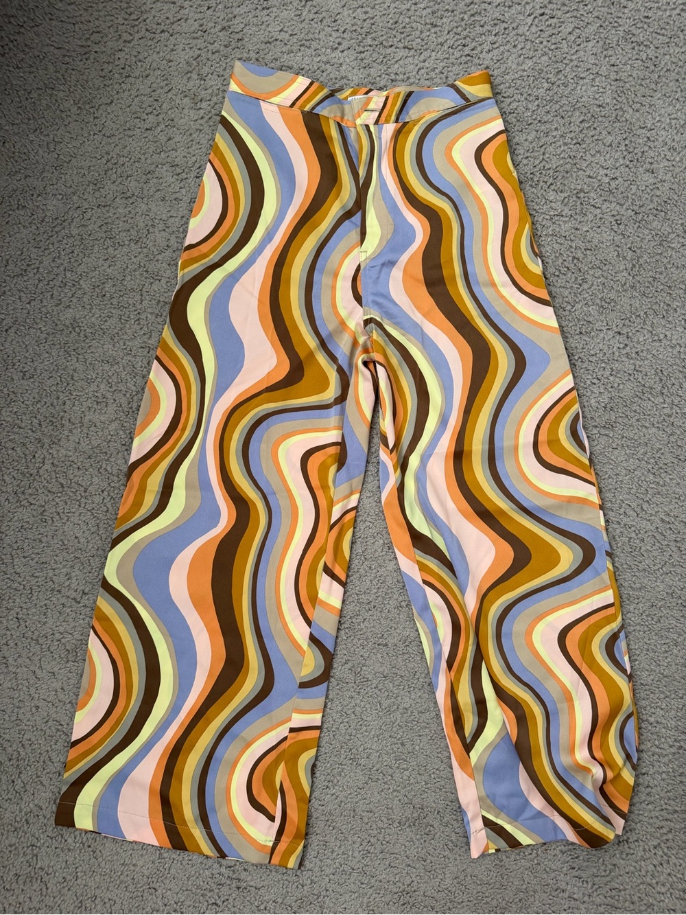 Urban Outfitters Striped Wide-Leg Pants in Pastel Multi